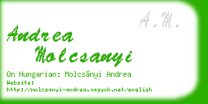 andrea molcsanyi business card